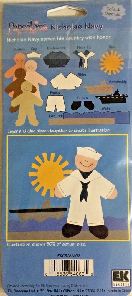 EK Success Lg. American Series Paperkins – Nicholas Navy PKCS/AM02 – NEW