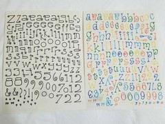 NEW Lot 6 Sets Provo Craft Letters Numbers Black Multi Gold Acid Free -F