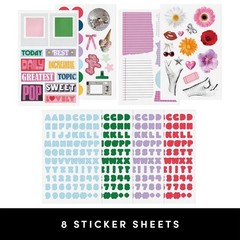 Creative Junk Journal & Scrapbook Kit – Blank Hardcover Notebook, 20 Patterns, S