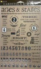 LOT OF 2 SETS DAISY D’S CARDSTOCK DIE CUTS IMAGES AGES & STAGES NUMBERS FAMILY