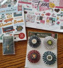 Echo Park Paper sets, chipboard stickers, Sticker book, embellishments