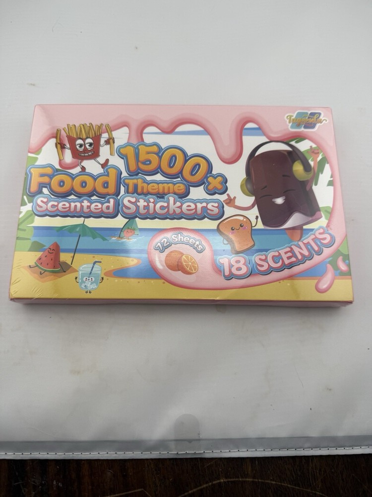 1500 Food Theme Scented Stickers 72 Sheets 18 Scents New Sealed Kids Craft