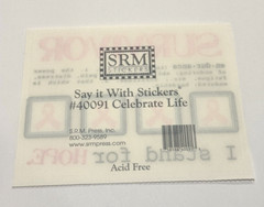 SRM Stickers Celebrate Life 40091 Breast Cancer Survivor Endurance Hope Ribbon