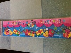 2 PACKAGES HANDMADE BORDERS 12” LONG – TWO BIRTHDAY BORDERS EA. PKG 4PCS TOTAL