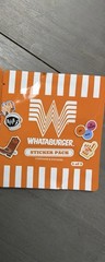 Whataburger Sticker Pack 1- 5 set Collectible 2026 kid Meal Stickers Sealed