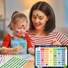 2100 Pack,6 Colors, Holographic Small Star Stickers for Kids Reward, Behavior…