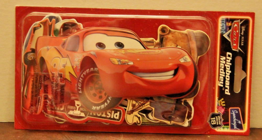 Disney Pixar Cars Chipboard Medley Sandylion Scrapbook Accents 18 Pc NIP