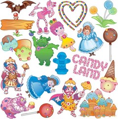 CANDY LAND VARIETY DIE CUT VINYL 50 CT STICKER PACK