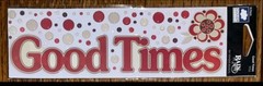 NEW CLOUD 9 RAIN DOTS WORDS Title ~ Good Times ~ Flowers 3D Scrapbook Stickers