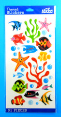 Sticko Vellum Tropical Fish Sealife Sticker Pack