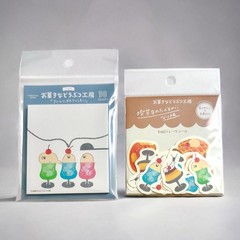Furukawashiko Set – Sticker Flakes & Sticky Notes Baby Seal Cream Soda Pancakes
