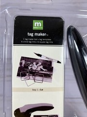 Making Memories Tag Maker Tool Circle Square Templates Scrapbook Embellish