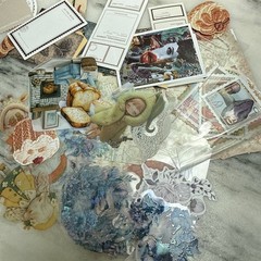 100 + Ephemera Lot Junk Journal Grab Bag Scrapbook Paper Collage Scrapbooking