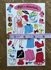 Vintage SANDYLION Outfit A Sophisticate Activity Stickers Sheet HTF