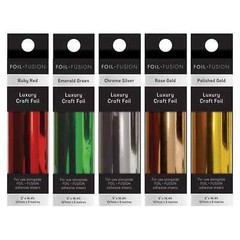 FOIL FUSION – LUXURY CRAFT FOIL – 5 COLORS AS SHOWN – EACH IS 5″ X 16.4FT