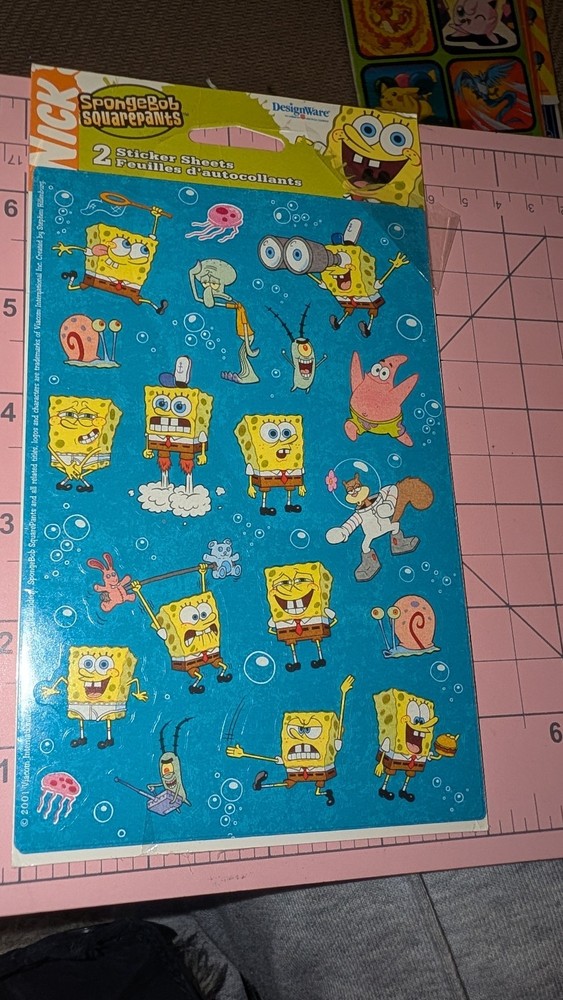 Vintage SpongeBob SquarePants Stickers Pack 2 Sheets New Pack READ