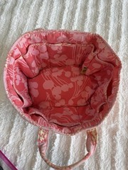 K&Company Scrapbook Organization Bag Pockets Handle Pink
