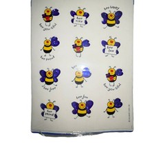 NWT Hallmark Heartline Bee Stickers Glittery Purple Vintage Y2K Made in USA