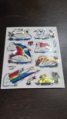VTG Vending Machine Stickers Holographic Prismatic Birds Rainbow Flower 80s Lot