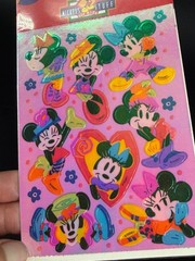 Minnie Mouse Vintage Stickers NIP Sandy Lion Mother Of Pearl Opal Iridescent