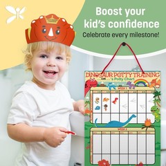 Dinosaur Potty Training Chart for Toddlers, 194 Stickers, Reward Set