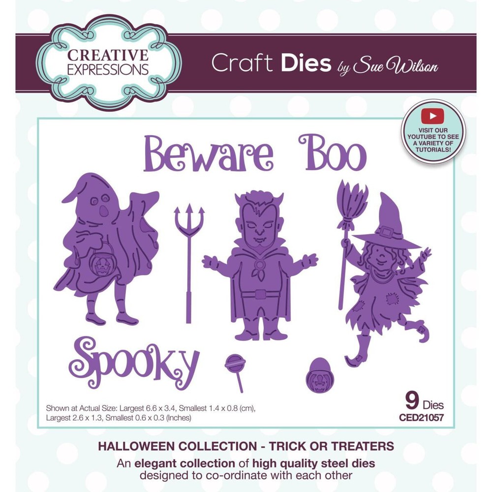 Creative Expressions Metal Cutting Die – HALLOWEEN COLL. – TRICK OR TREATERS