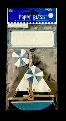 Paper Bliss Sailing 4 Pieces Scrapbooking Embellishments Boat Sailboat