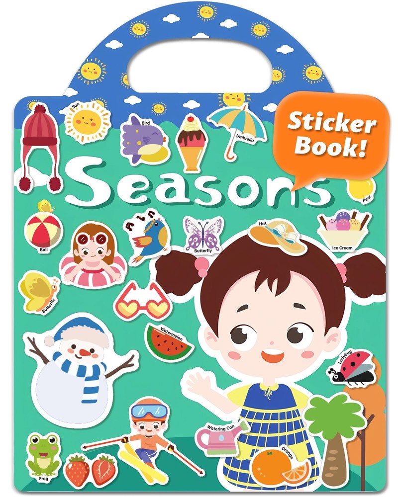 Reusable Sticker Book for Toddlers, Travel Stickers for , Craft Activities To…
