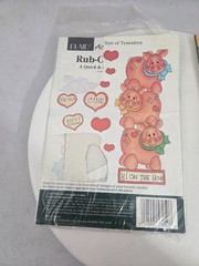 Vintage 1994 Plaid Rub-On Transfers Lot 2 Ivy Nature Pigs Country Critters Craft