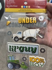 Recollections Kids – Dimensional Stickers – Boy Construction Vehicles- 15pc