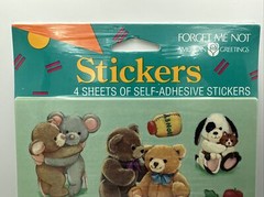 Vintage 80s American Greetings Forget Me Not Cut Animal Stickers – New Old Stock