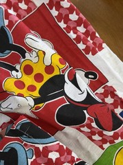 Vintage Mickey And Friends Curtain Approximately 40×80 One Side Only