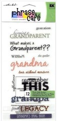 Sticko Phrase Cafe GRANDPARENT Grandma Grandpa Sayings Scrapbook Page Stickers