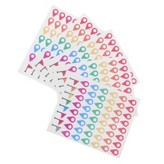 5 Sets Reusable Colorful Map Location Stickers Self Adhesive for Adventure Maps