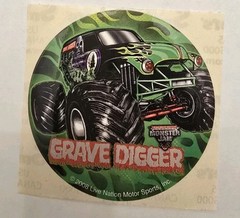 Vintage Smile Makers Monster Truck Jam Stickers Lot of 5 Grave Digger RARE!