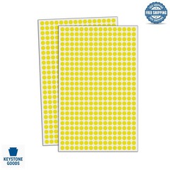 6000 Yellow Round Dot Stickers 1/4″ Self-Adhesive Labels