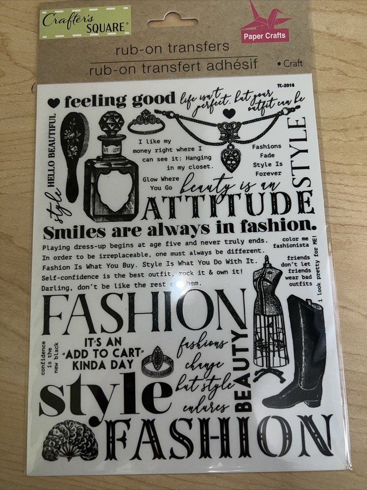 Fashion Style Phrases Rub On Transfers Sticker Planner DIY Crafts Scrapbook