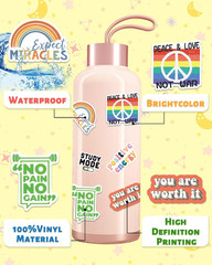 300 PCS Inspirational Stickers for Adults, Motivational Water Bottle