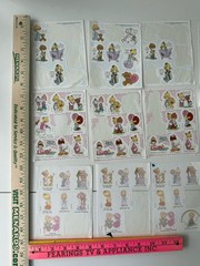 Vintage Stickers Hallmark Precious Moments Multiple Sheets Some Used