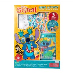 Disney Stitch Super Activity Color Sticker & Design Kit NEW SEALED