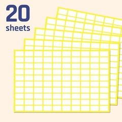Small White Price Stickers 0.5 x 0.3 Inch 2000 Pack Adhesive Labels for Writing