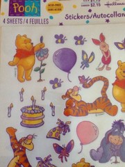 Vintage Hallmark Winnie the Pooh Tigger Eeyore Piglet Birthday Sticker – NIP!