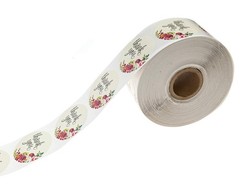 Ivory Floral Thank You Stickers / 1000 Gratitude Envelope Seals Roll / 1.5″ R…