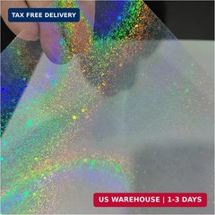 Bleidruck 25 Sheets Sand Stars Holographic Sticker Paper A4 Size Glitter Clear H