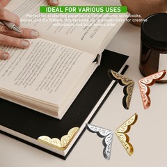 Protectores metálicos para esquinas de libros, fundas para esquinas de libros