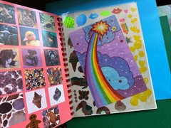 Lisa Frank Vintage 80s 90s Collectors Album 1982 Spiral Sticker Book Used As Is