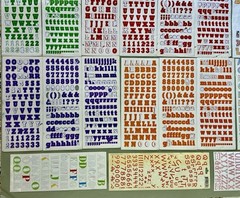 Lot of 45 Incomplete Alphabet Sticker Strips 10” & 12” Making Memories & Others