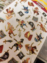 Razzle Dazzle Vintage Stickers LOT Pirates Ocean Food Peace – SEALED – NEW #29