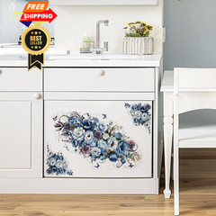 OLYCRAFT 3pcs/Set Cosmic Roses Rub on Transfers for Furniture and Rose