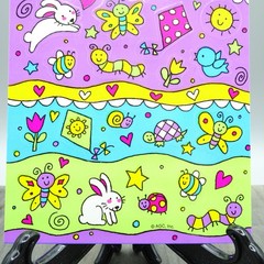 Vtg AGC Stickers Spring Sheet Bunny Butterfly Ladybug Caterpillar Flower Kite